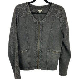 Urban Outfitters Ecote Textured Moto Jacket Medium Charcoal Grey